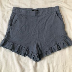 Very J- Muted Blue Tone Shorts - M